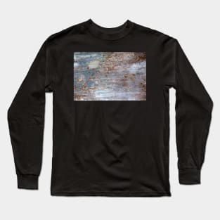 Old painted metal surface with rust all over Long Sleeve T-Shirt